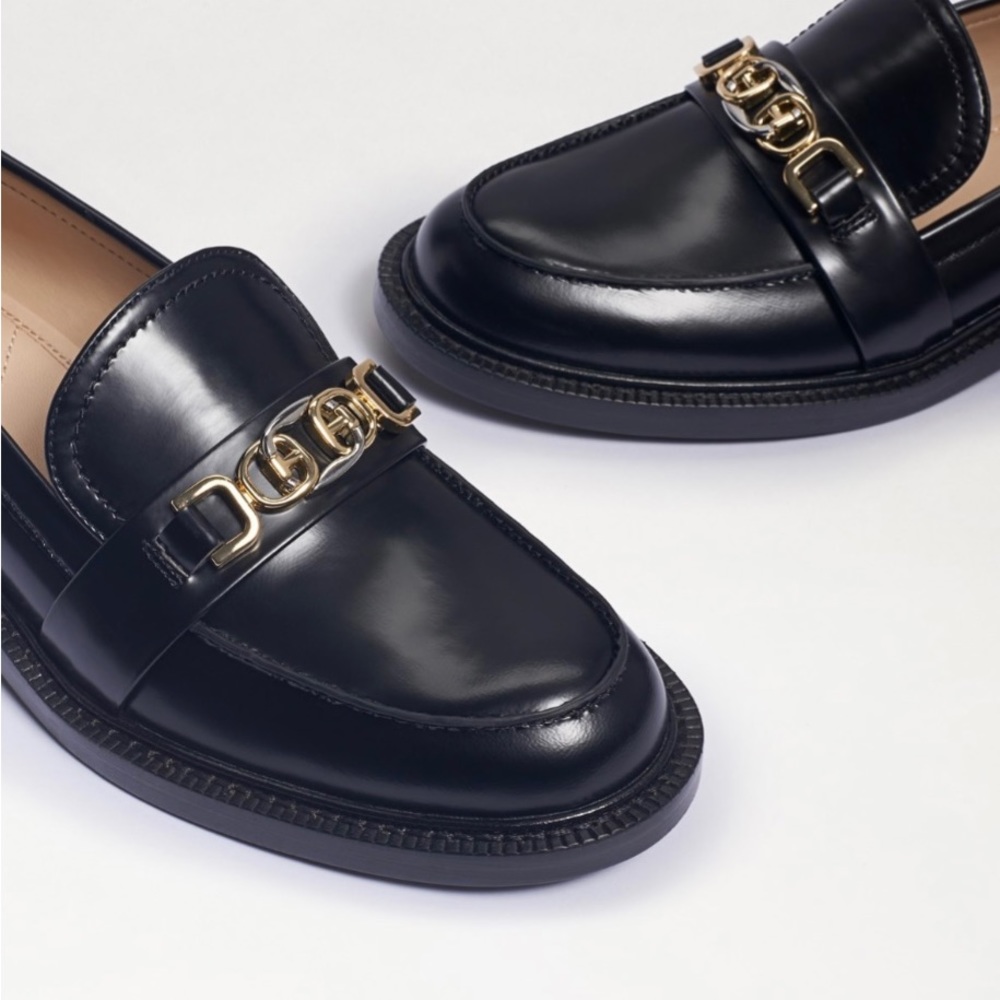 Sam Edelman Christy Black Box Leather Loafer - Picture 2 of 4